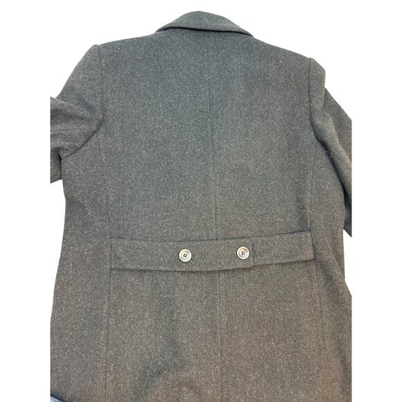 Forecaster of Boston Women's Charcoal Gray Overcoat Wool Cashmere Button Up 14 - Picture 8 of 14